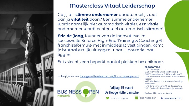 Special Event bij Business Open De Hooge Rotterdamsche!